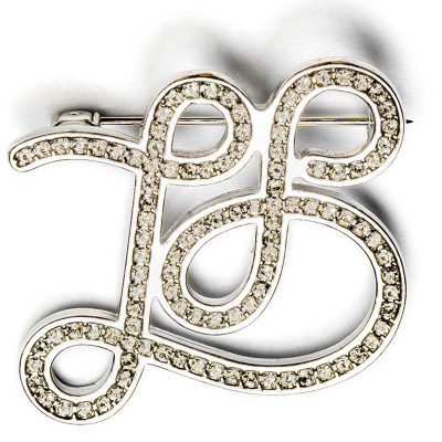 LB Silver Brooch